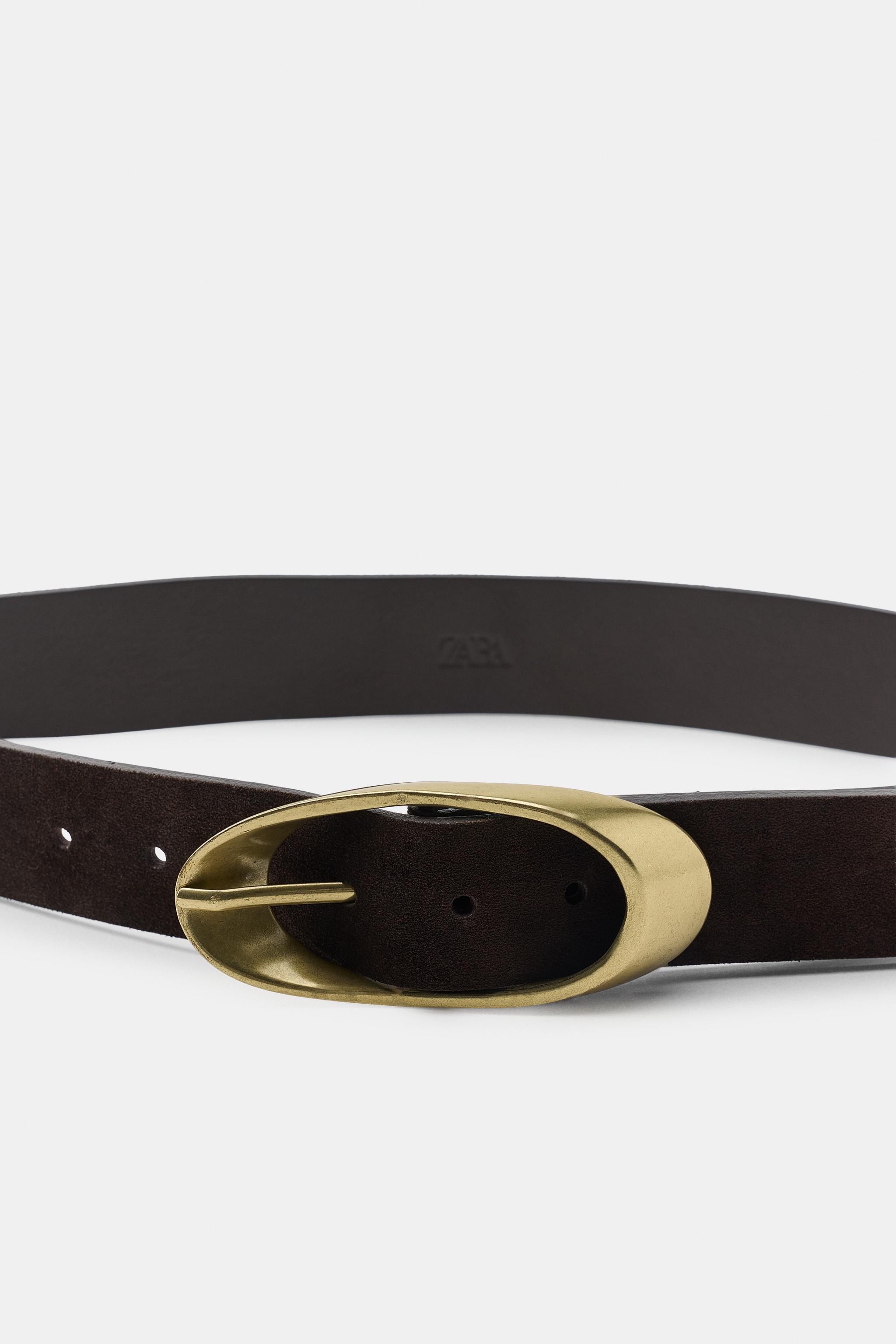 CEINTURE 100 % CUIR À BOUCLE OVALE